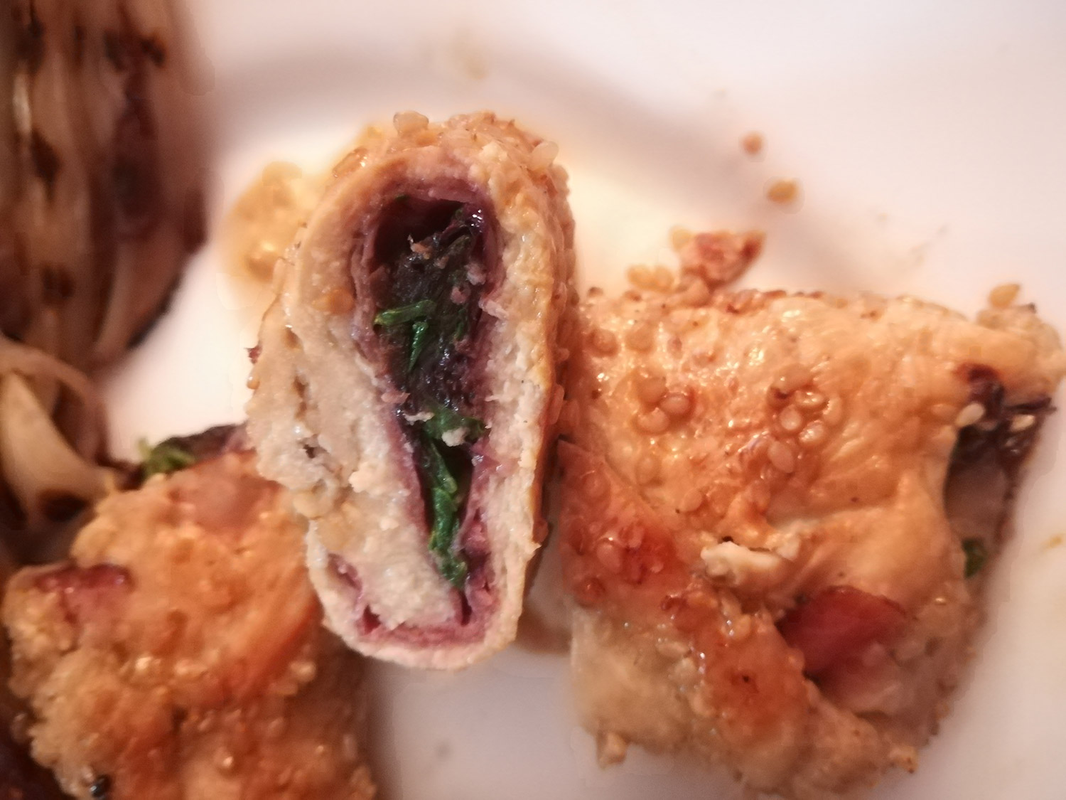 involtini di pollo con verdure e sesamo